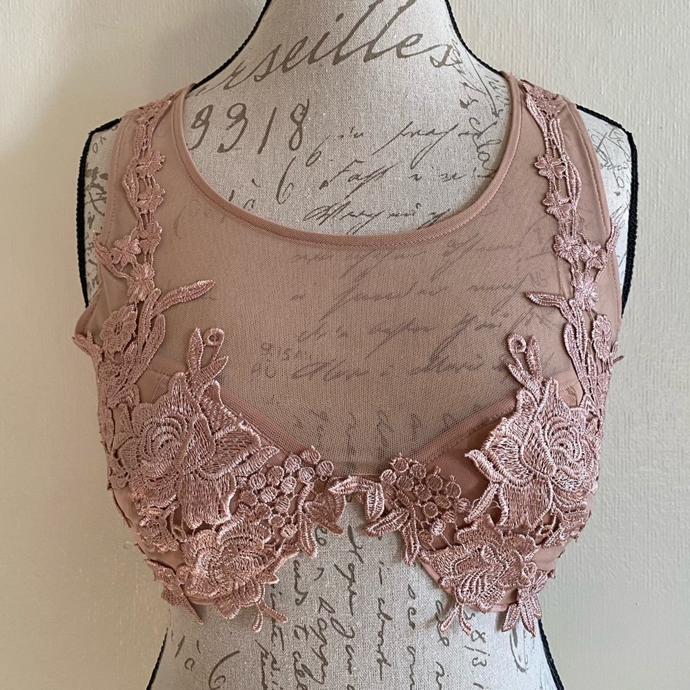 Lace/Mesh crop top